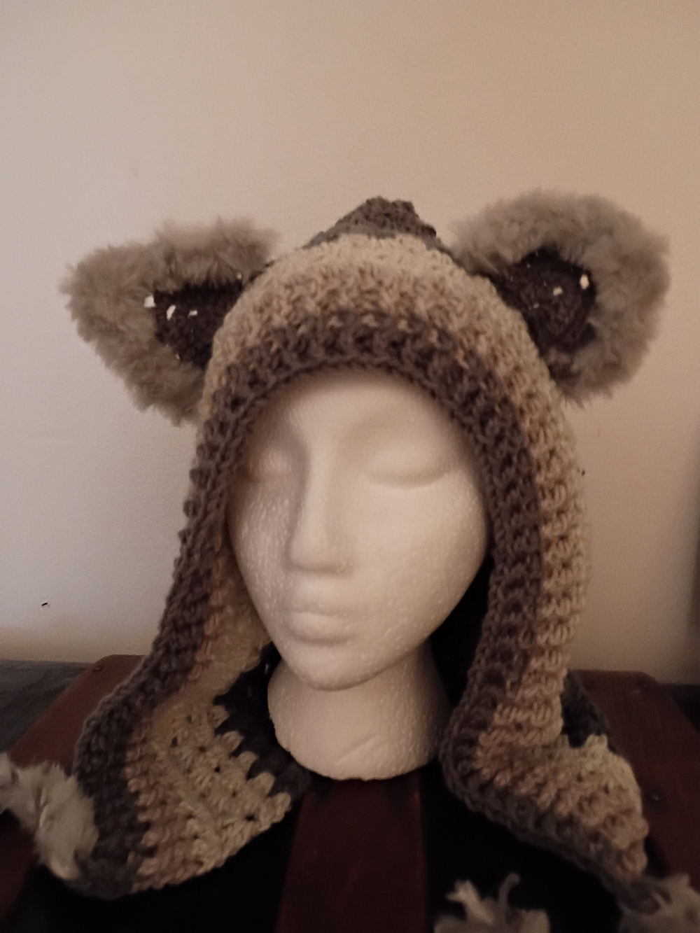 Cozy Faux Fur Ear Hood - Gray Brown Festival, Cosplay